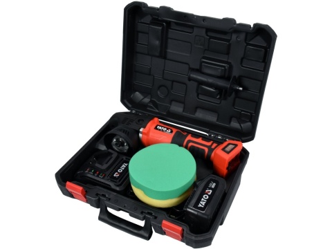 POLERKA MIMOŚRODOWA YATO 18V Z SILNIKIEM BEZSZCZOTKOWYM - AKUMULATOR 3 AH