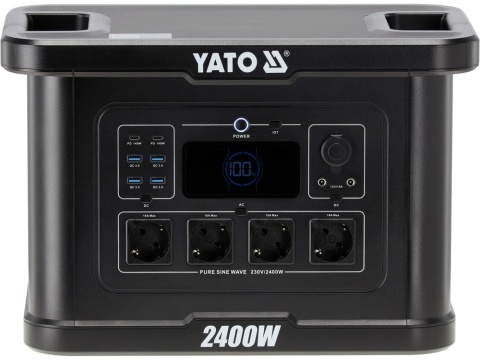 PRZENOŚNA STACJA ZASILANIA YATO 2400W, 2232WH LiFePO4, EPS - YT-83095