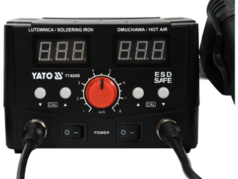 STACJA LUTOWNICZA 2 W 1 YATO 75W + HOT AIR 750W, TYP GROTU 900M - YT-82458
