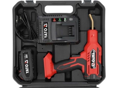 ZGRZEWARKA DO PLASTIKU YATO 18V, 500°C - AKUMULATOR 2 AH