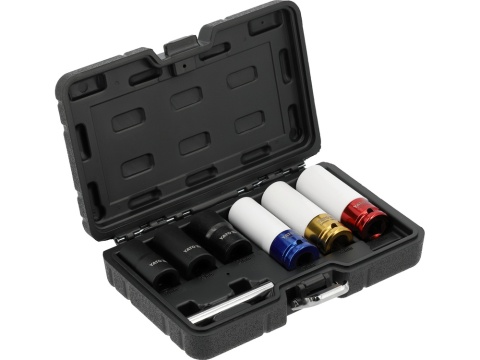 ZESTAW NASADEK UDAROWYCH YATO Z WYKRĘTAKAMI DO FELG ALUMINIOWYCH, (7 el.) - YT-10559