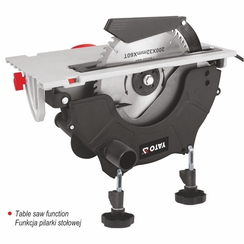 PILARKA TARCZOWA YATO 210 MM 2000W Z FUNKCJĄ PILARKI STOŁOWEJ - YT-82155