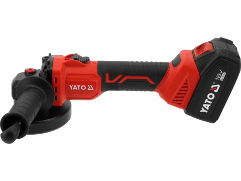 SZLIFIERKA KĄTOWA AKUMULATOROWA YATO BEZSZCZOTKOWA 18V 125 MM – 1 x AKUMULATOR 4 AH + ŁADOWARKA - YT-828251