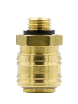 SZYBKOZŁĄCZE - GNIAZDO PNEUMATYCZNE MOSIĘŻNE RQS GW. ZEW. 1/4” - 26KAAW13MPX