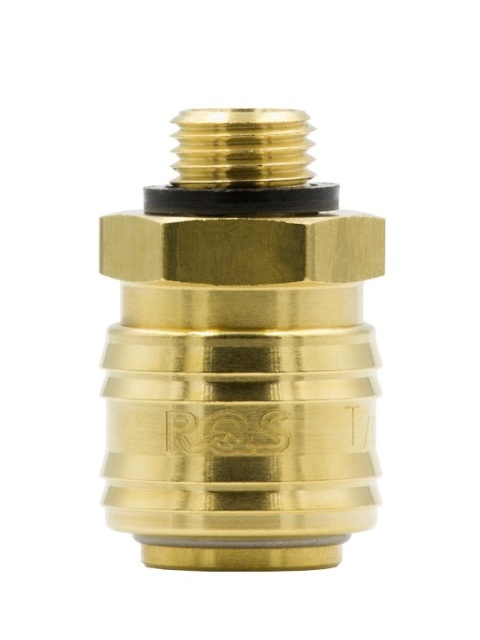 SZYBKOZŁĄCZE - GNIAZDO PNEUMATYCZNE MOSIĘŻNE RQS GW. ZEW. 1/4” - 26KAAW13MPX