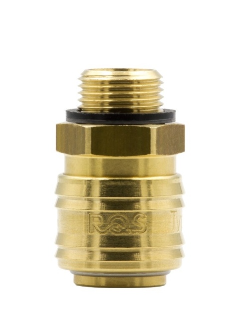 SZYBKOZŁĄCZE - GNIAZDO PNEUMATYCZNE MOSIĘŻNE RQS GW. ZEW. 3/8” - 26KAAW17MPX