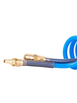 WĄŻ SPIRALNY PNEUMATYCZNY RQS 12 × 8 mm - 15m - PU, SZYBKOZŁĄCZA STANDARD