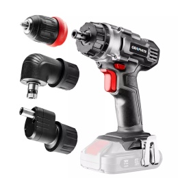 WIERTARKO-WKRĘTARKA AKUMULATOROWA GRAPHITE ENERGY+ 18V, ADAPTER KĄTOWY I KRAWĘDZIOWY, BEZ AKUMULATORA - 58G022-AD