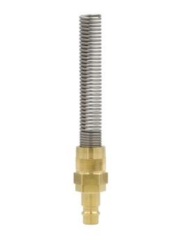 WTYCZKA PNEUMATYCZNA MOSIĘŻNA RQS NA WĄŻ 8x10 MM ZE SPRĘŻYNĄ - 26SFKK10MXX