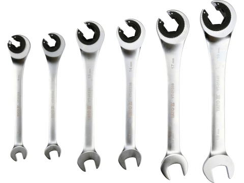 ZESTAW KLUCZY PÓŁOTWARTYCH Z GRZECHOTKĄ YATO 8-19 MM (6 el.) - YT-01344
