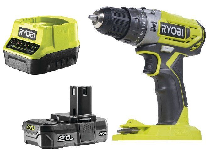 WIERTARKO-WKRĘTARKA UDAROWA RYOBI R18PD2-120B 18 V 45 Nm 1×2.0 Ah Li-Ion