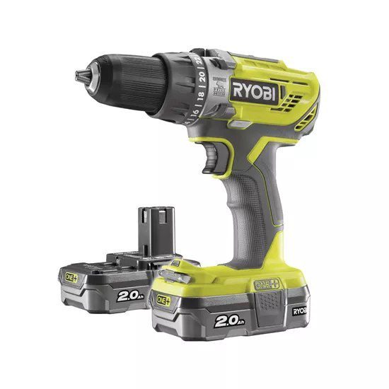 WIERTARKO-WKRĘTARKA UDAROWA RYOBI R18PD3-220S 18 V 50 Nm 2×2.0 Ah Li-Ion