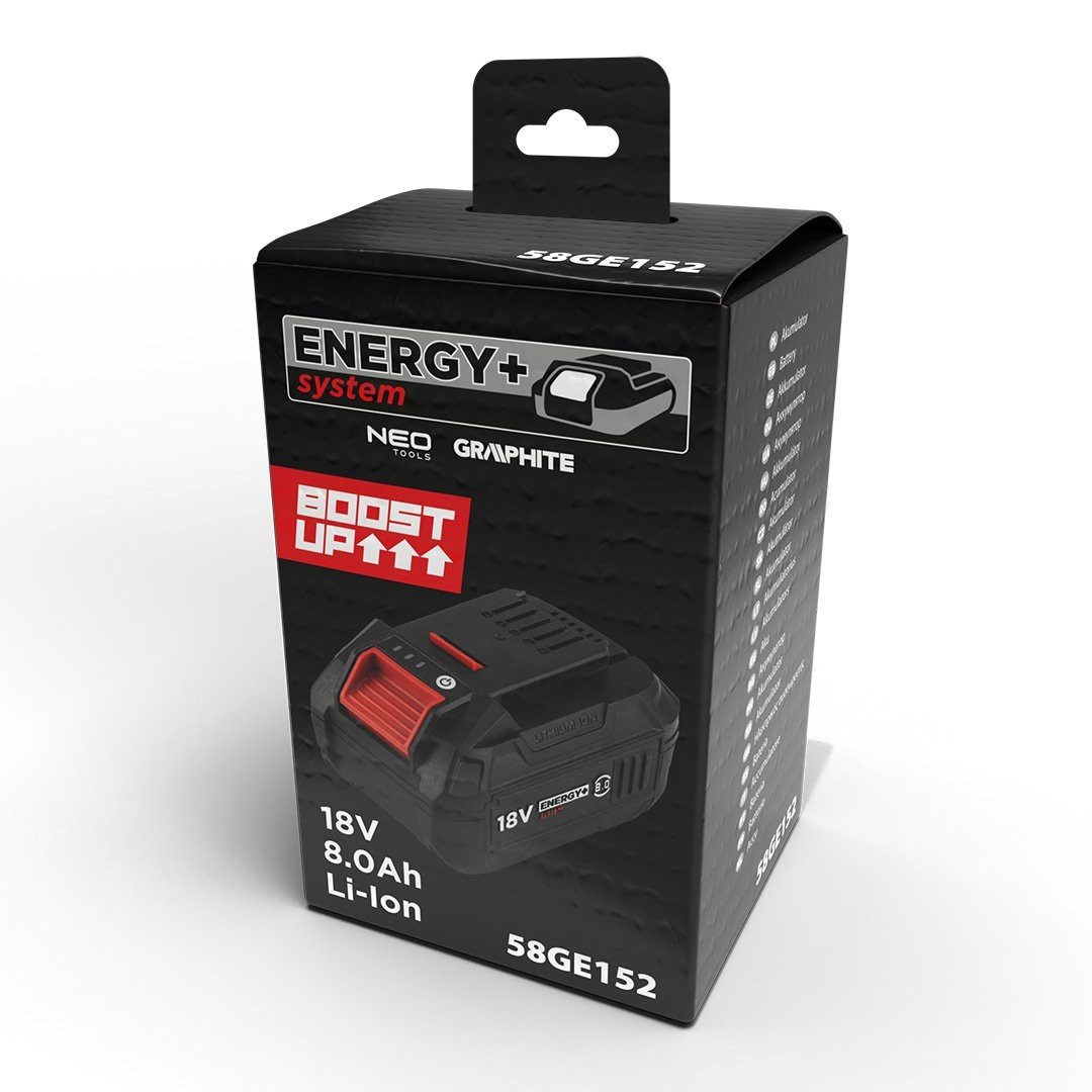 AKUMULATOR / BATERIA GRAPHITE ENERGY+ 18V LI-ION 8.0AH - 58GE152 - obrazek 9