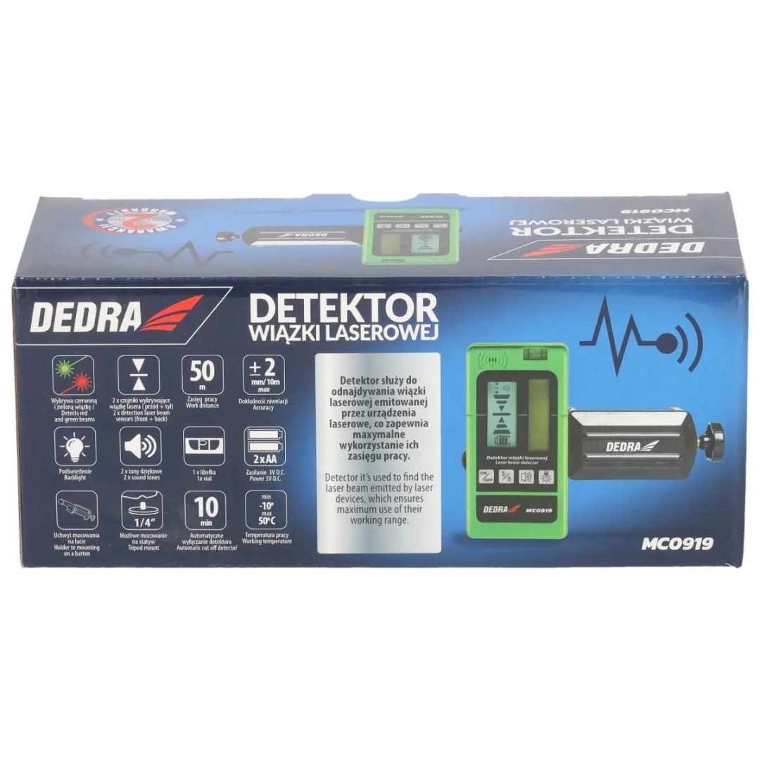 DETEKTOR WIĄZKI LASEROWEJ 50 m DEDRA - MC0919 - obrazek 11