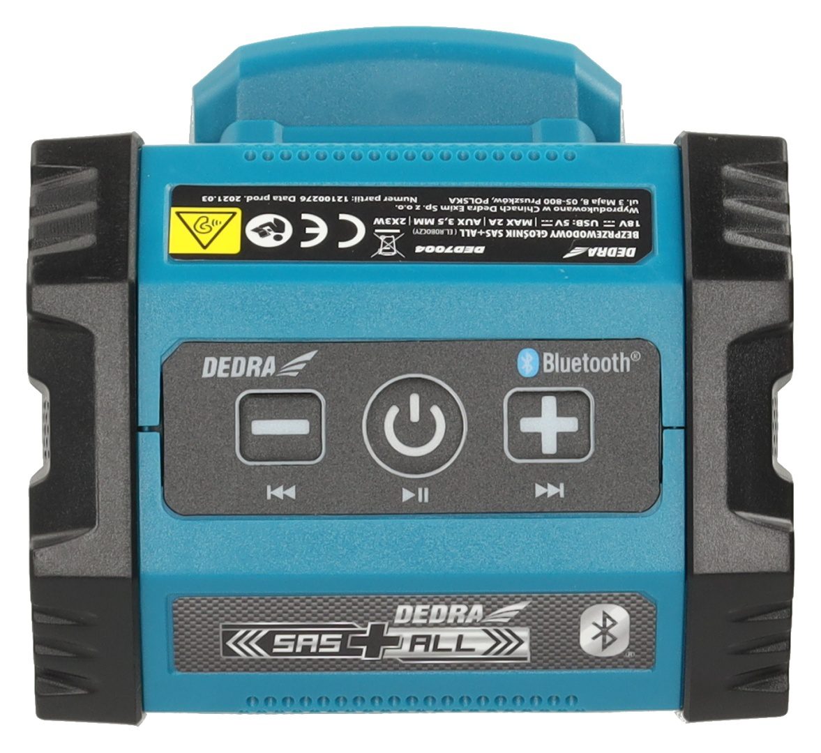 GŁOŚNIK AKUMULATOROWY 18V BLUETOOTH DEDRA SAS+ALL - BEZ AKUMULATORA - DED7004 - obrazek 4