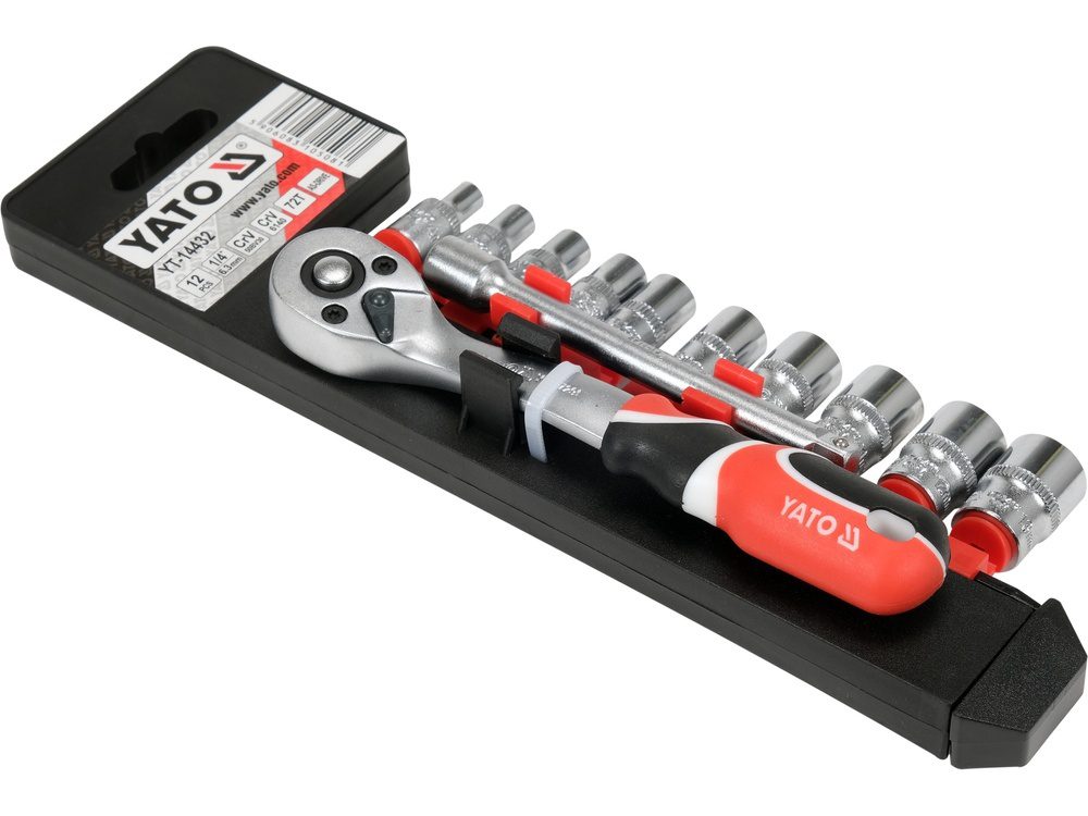 KOMPLET NASADEK Z AKCESORIAMI YATO 1/4" (12 el.) - YT-14432 - obrazek 3