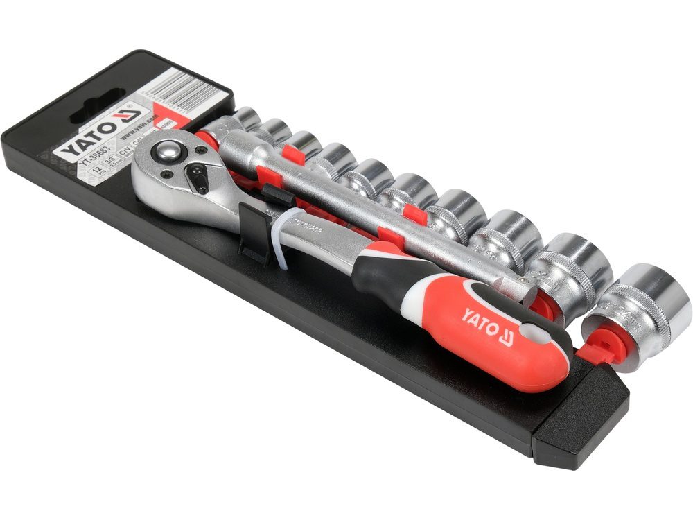 KOMPLET NASADEK Z AKCESORIAMI YATO 3/8" (12 el.) - YT-38683 - obrazek 3