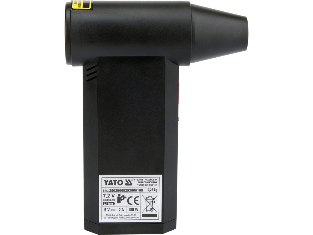 MINI TURBO DMUCHAWA YATO 135000 OBR./MIN, 4000 MAH - YT-82938 - obrazek 5