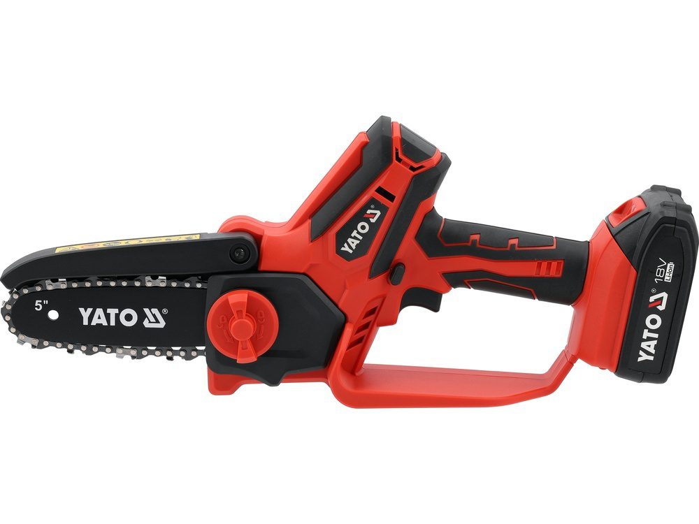 MINIPILARKA ŁAŃCUCHOWA YATO 18V, PROWADNICA 5'' GAŁĘZIÓWKA - AKUMULATOR 2 AH - YT-828113