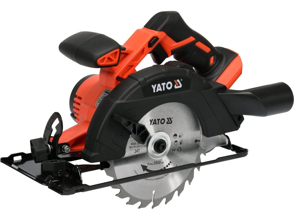 PILARKA TARCZOWA YATO 18V, 165 MM, 3800 MIN⁻¹ - BEZ AKUMULATORA - YT-82811