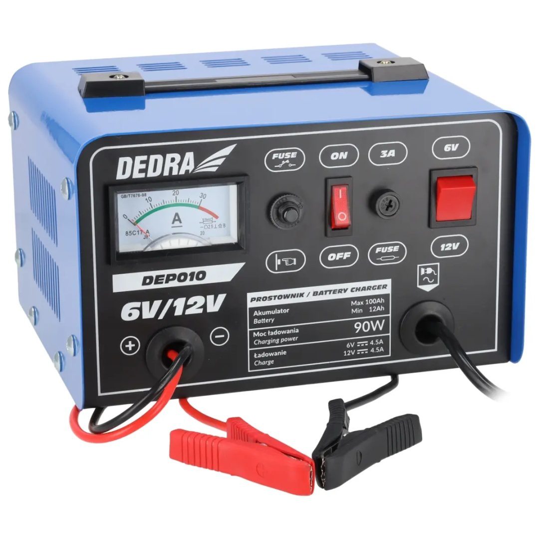 PROSTOWNIK DEDRA 6/12 V 12–100 Ah 90 W - DEP010