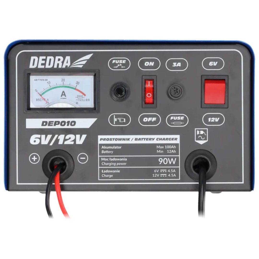 PROSTOWNIK DEDRA 6/12 V 12–100 Ah 90 W - DEP010 - obrazek 3