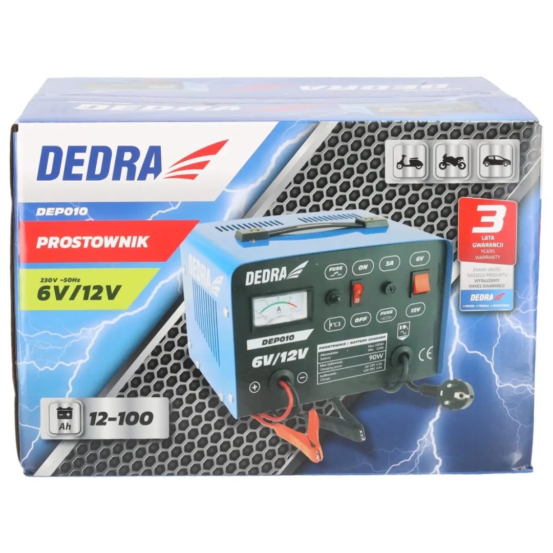 PROSTOWNIK DEDRA 6/12 V 12–100 Ah 90 W - DEP010 - obrazek 5