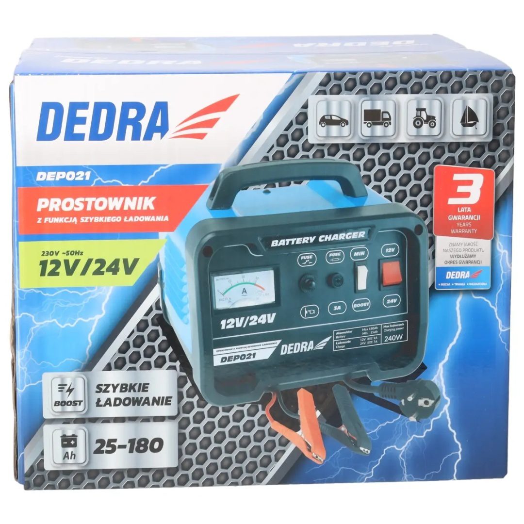 PROSTOWNIK DEDRA 12/24 V 25–180 Ah 240 W - DEP021 - obrazek 6
