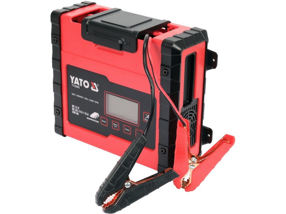 PROSTOWNIK ELEKTRONICZNY YATO Z WYŚWIETLACZEM LCD - ZAKRES 12V/2A/8A/15A - YT-83003 - obrazek 2