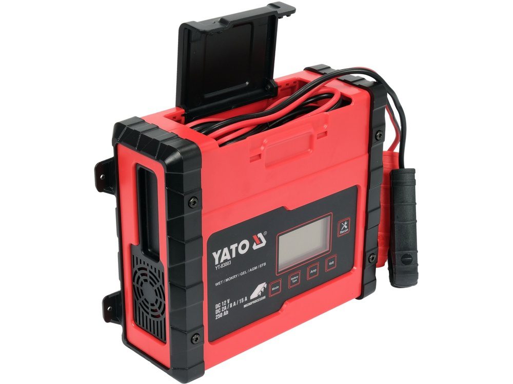 PROSTOWNIK ELEKTRONICZNY YATO Z WYŚWIETLACZEM LCD - ZAKRES 12V/2A/8A/15A - YT-83003 - obrazek 3