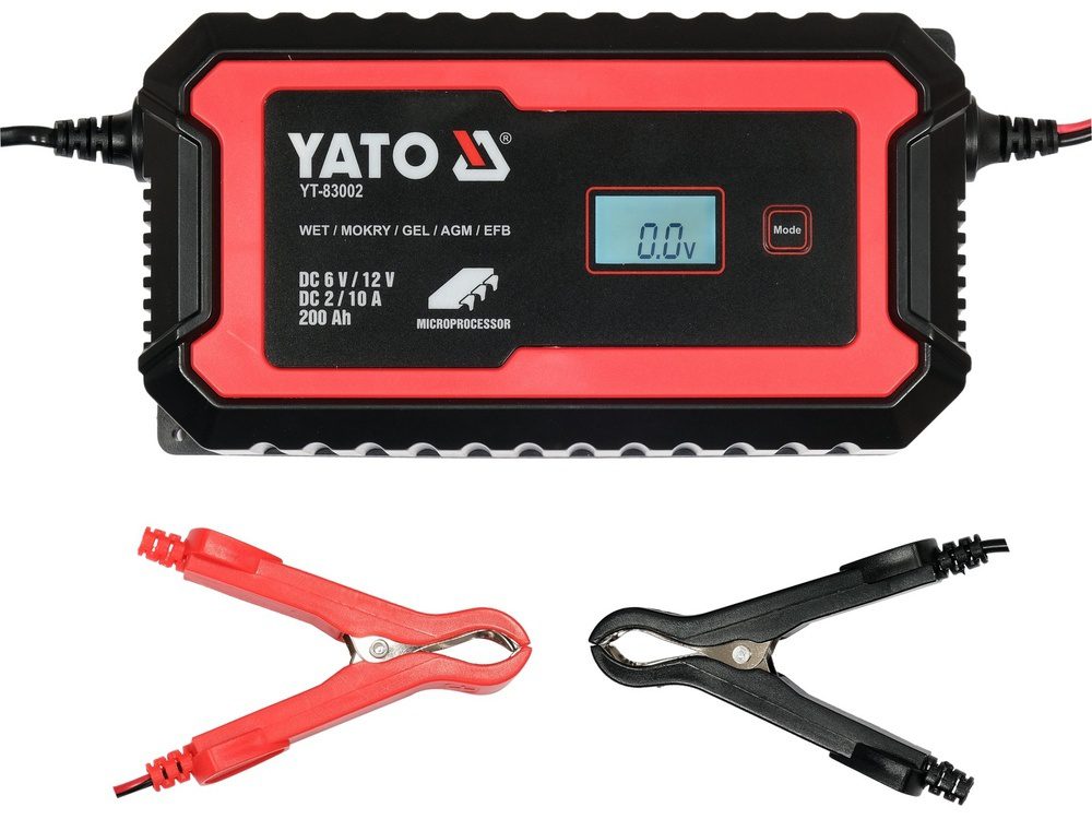 PROSTOWNIK ELEKTRONICZNY YATO Z WYŚWIETLACZEM LCD - ZAKRES 6V/2A, 12V/10A - YT-83002