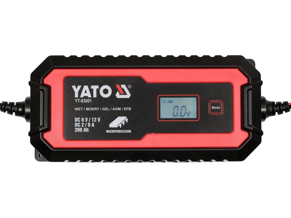 PROSTOWNIK ELEKTRONICZNY YATO Z WYŚWIETLACZEM LCD - ZAKRES 6V/2A, 12V/8A - YT-83001 - obrazek 2