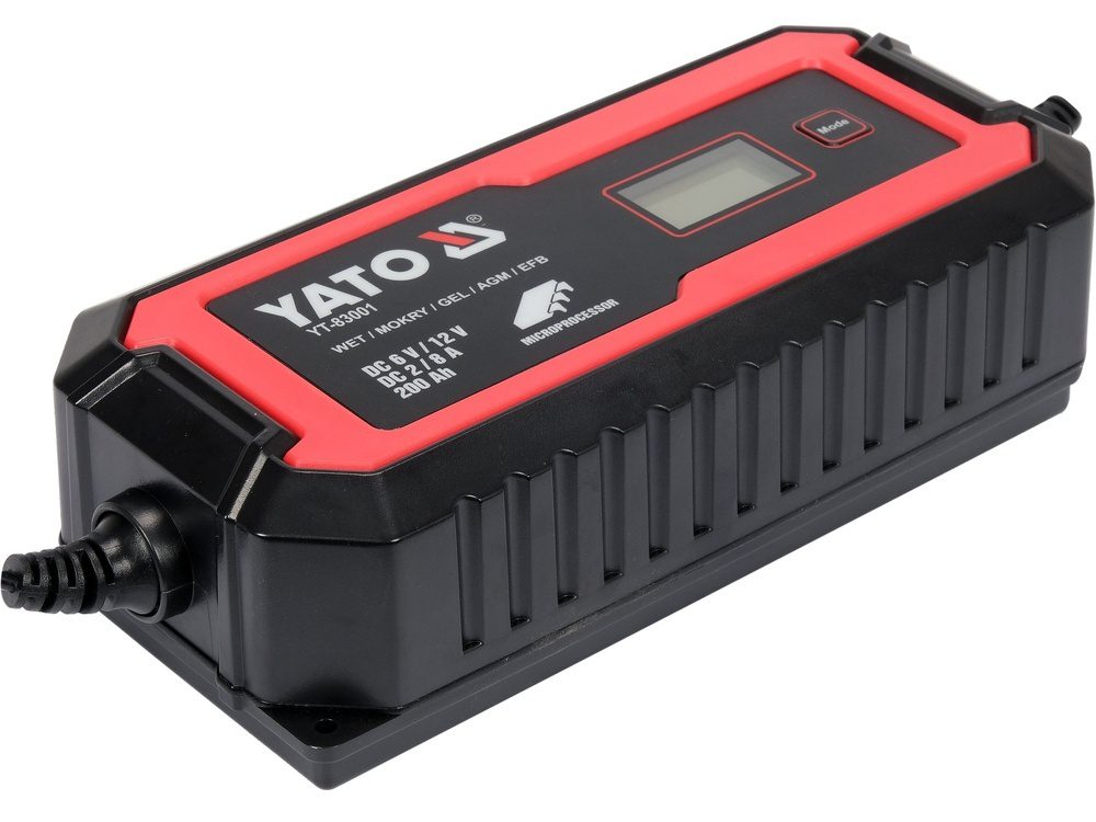 PROSTOWNIK ELEKTRONICZNY YATO Z WYŚWIETLACZEM LCD - ZAKRES 6V/2A, 12V/8A - YT-83001 - obrazek 3