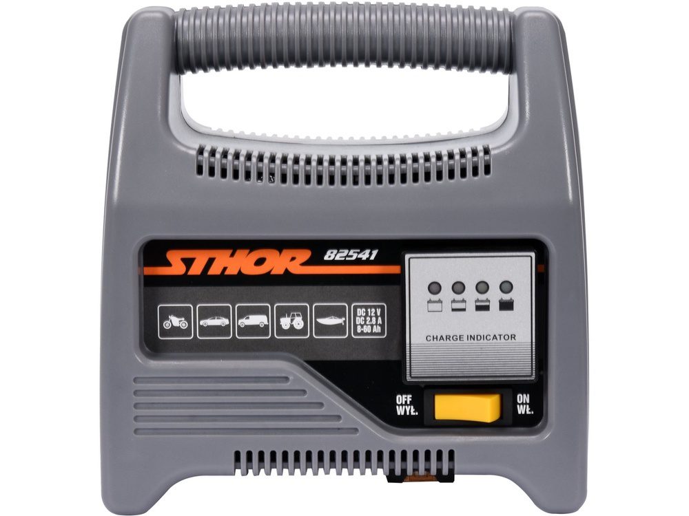 PROSTOWNIK STHOR 12V 4A 60Ah Z LEDOWYM WSKAŹNIKIEM NAŁADOWANIA - 82541 - obrazek 2