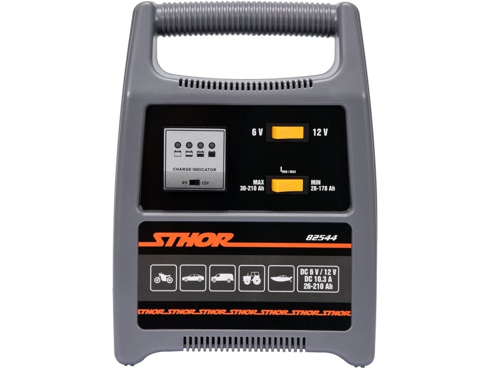 PROSTOWNIK STHOR 6/12V 12A 210Ah Z LEDOWYM WSKAŹNIKIEM NAŁADOWANIA - 82544 - obrazek 2