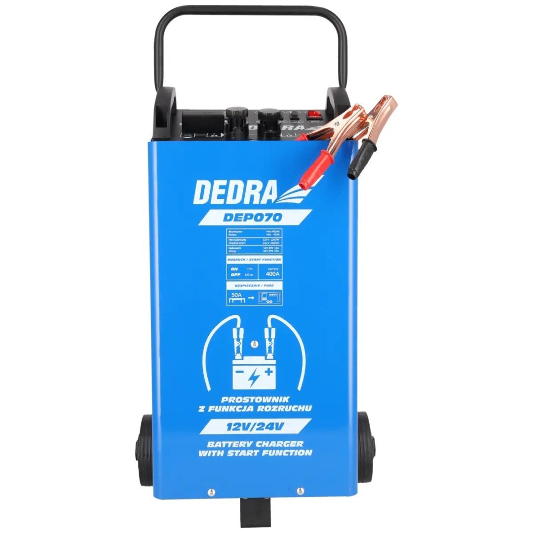 PROSTOWNIK Z ROZRUCHEM DEDRA 12/24 V 40–400 Ah 2000 W - DEP070 - obrazek 4