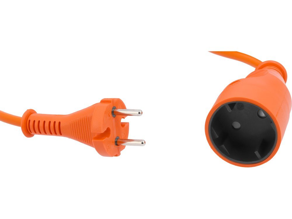 PRZEDŁUŻACZ JEDNOGNIAZDOWY 10 m POMARAŃCZOWY 2×1,5 mm² - 82671 - obrazek 3