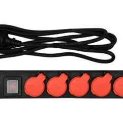 PRZEDŁUŻACZ LISTWA ZASILAJĄCA WARSZTATOWA YATO 3 × 1,5 mm² - 3 m - IP44, 5 GNIAZDA Z UZIEMIENIEM, WYŁĄCZNIK - YT-81242