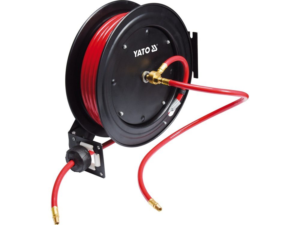 WĄŻ PNEUMATYCZNY NA ZWIJAKU AUTOMATYCZNYM YATO 9,5 mm (3/8") - 15 m - G1/4" - YT-24250 - obrazek 2