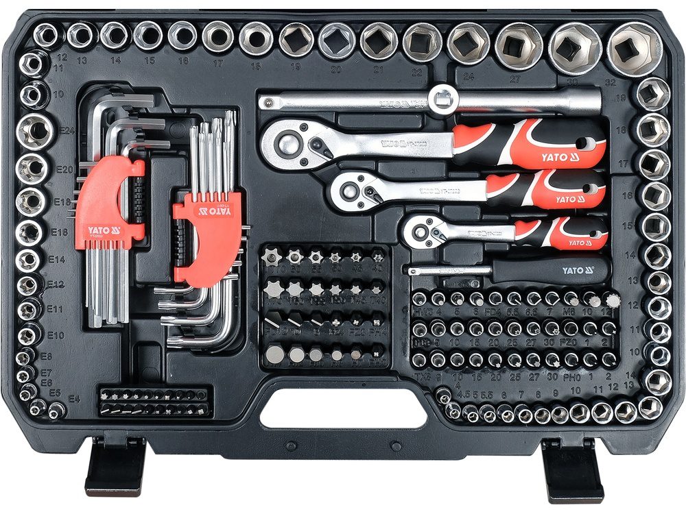 ZESTAW NARZĘDZIOWY YATO 1/4", 3/8", 1/2" (198 el.) - YT-38850 - obrazek 3