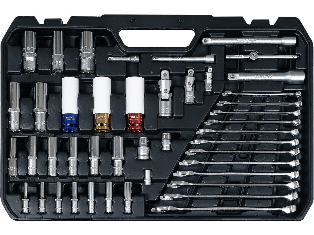 ZESTAW NARZĘDZIOWY YATO 1/4", 3/8", 1/2" (198 el.) - YT-38850 - obrazek 4