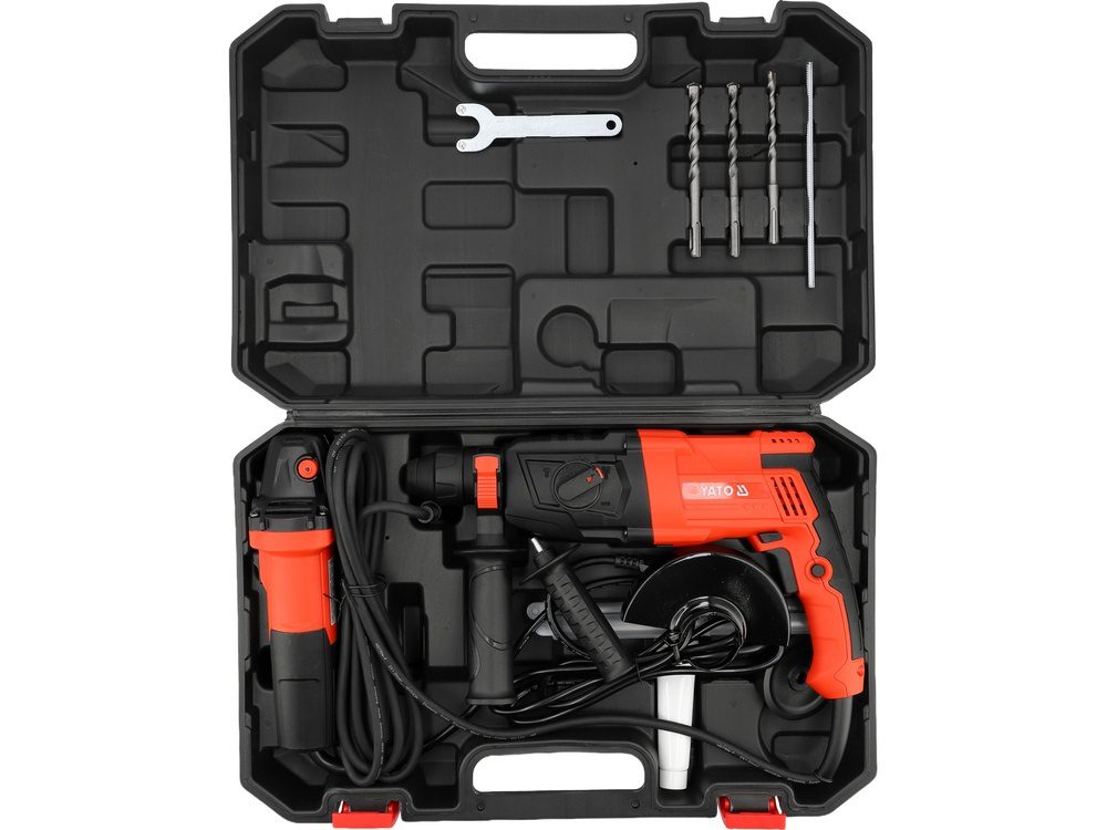 ZESTAW YATO - MŁOT SDS PLUS 3,2J / SZLIFIERKA KĄTOWA 750W - YT-821200 - obrazek 8