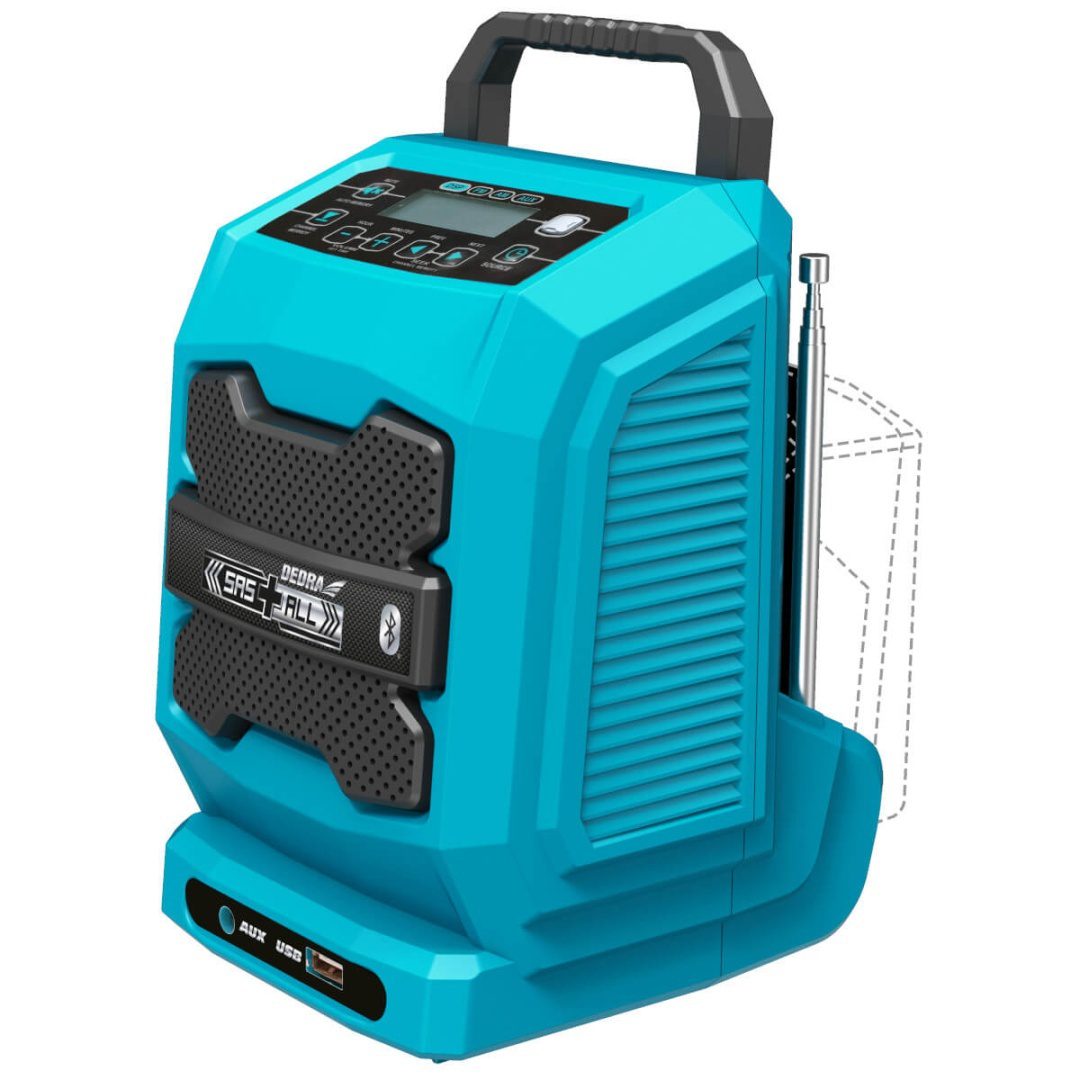 RADIO WARSZTATOWE AKUMULATOROWE DEDRA SAS+ALL BLUETOOTH, USB - BEZ AKUMULATORA - DED7005