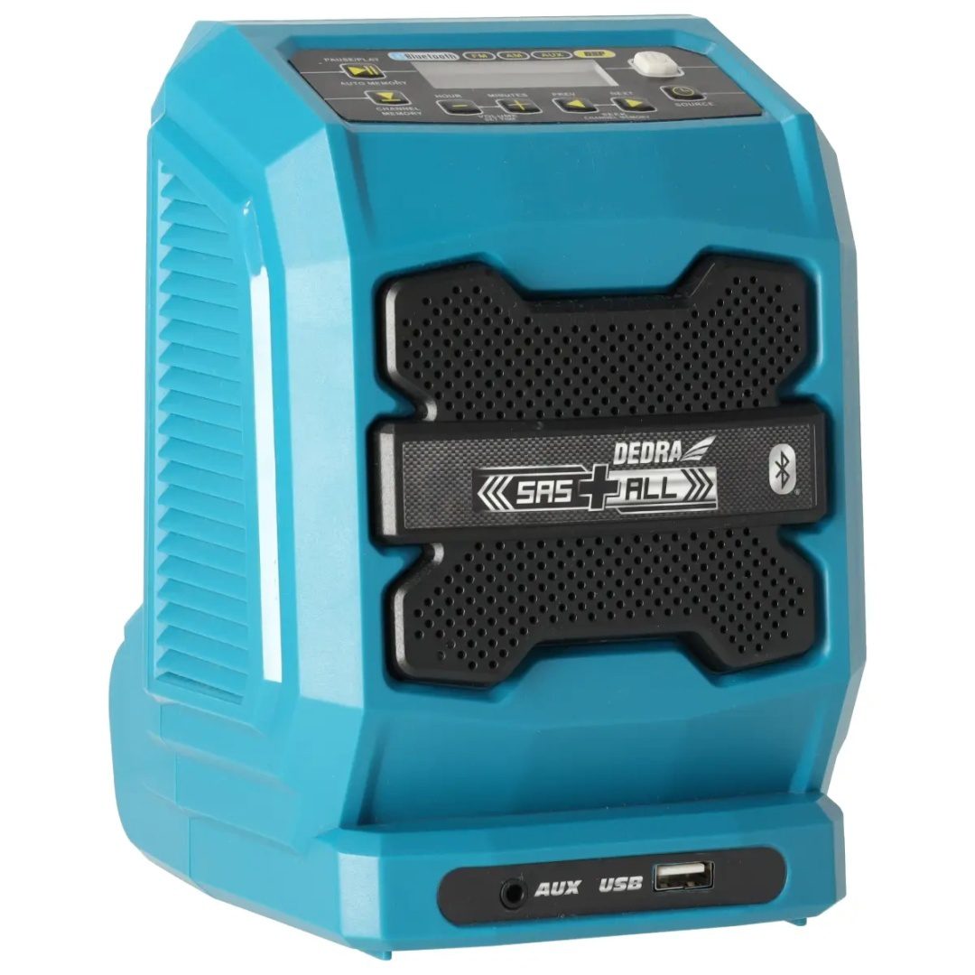 RADIO WARSZTATOWE AKUMULATOROWE DEDRA SAS+ALL BLUETOOTH, USB - BEZ AKUMULATORA - DED7005 - obrazek 2