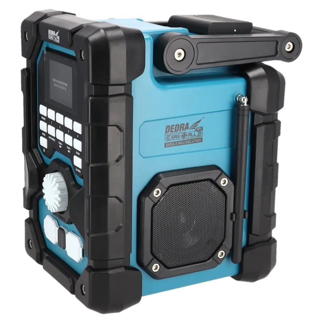 RADIO WARSZTATOWE AKUMULATOROWE DEDRA SAS+ALL 18V DAB+/FM BLUETOOTH USB – BEZ AKUMULATORA - DED7006BT - obrazek 4