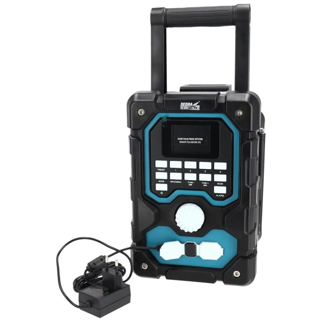 RADIO WARSZTATOWE AKUMULATOROWE DEDRA SAS+ALL 18V DAB+/FM BLUETOOTH USB – BEZ AKUMULATORA - DED7006BT - obrazek 10