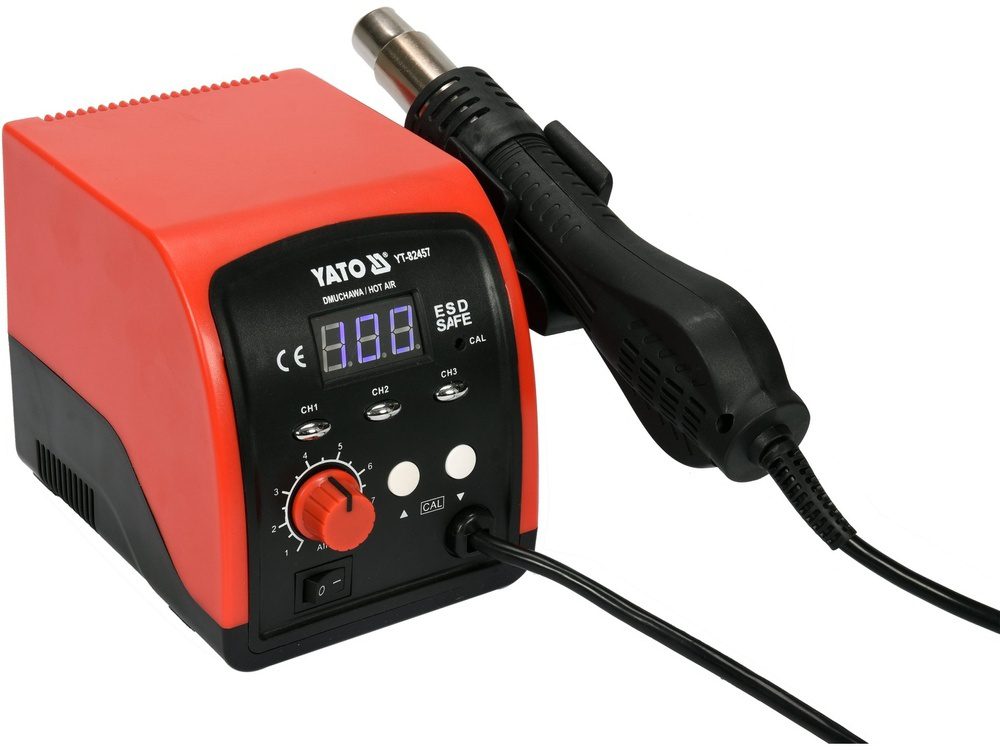 STACJA HOT-AIR YATO 750W Z WYŚWIETLACZEM LED I WENTYLATOREM BEZSZCZOTKOWYM - YT-82457 - obrazek 3