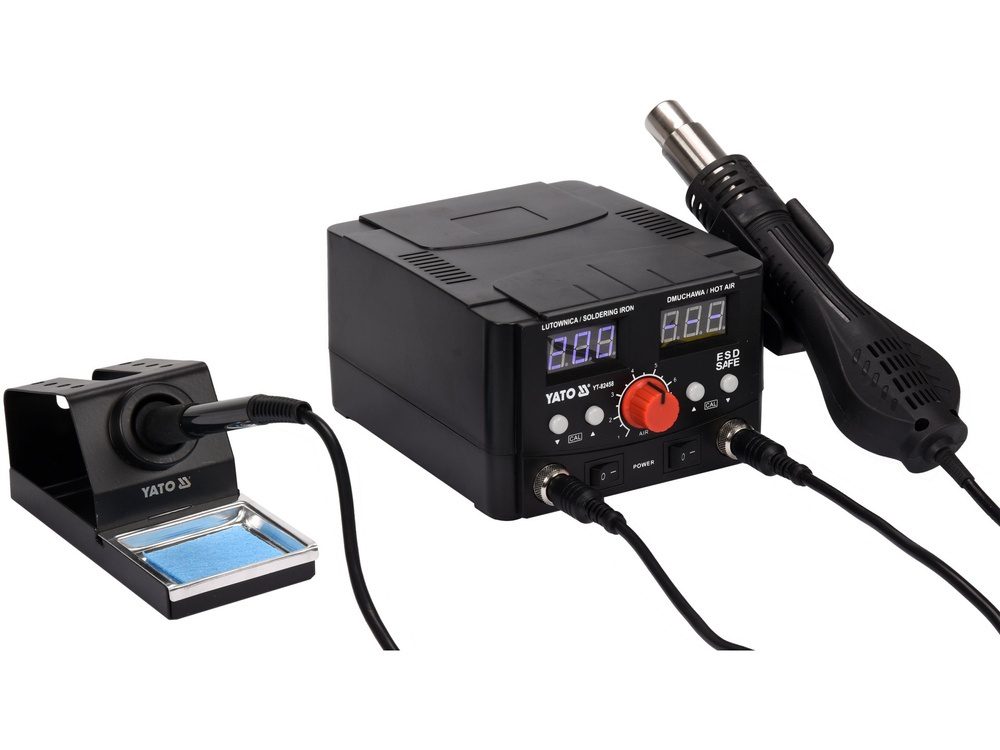 STACJA LUTOWNICZA 2 W 1 YATO 75W + HOT AIR 750W, TYP GROTU 900M - YT-82458 - obrazek 2