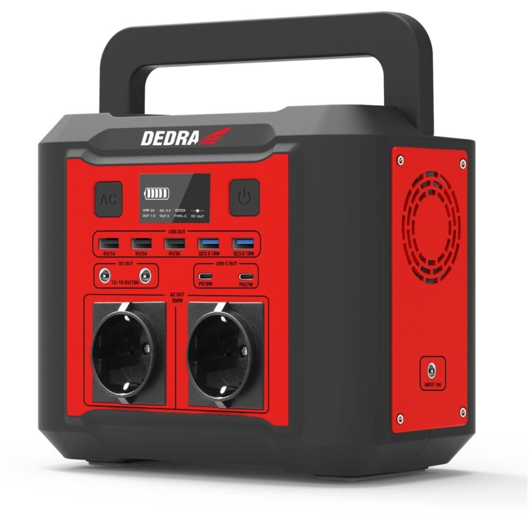 STACJA ZASILANIA DEDRA 296 Wh 300 W 500 W Li-Ion - DEZS0300