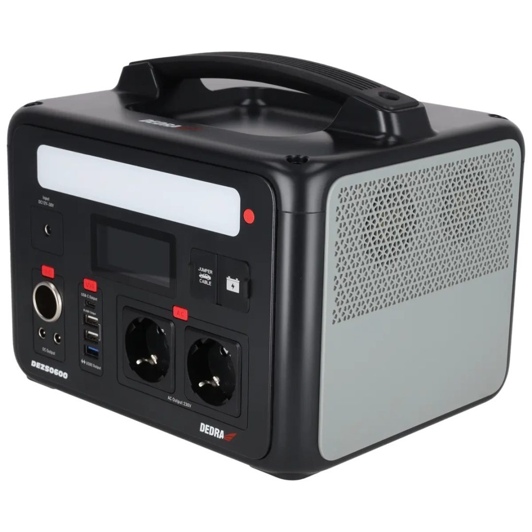 STACJA ZASILANIA DEDRA 600 W 640 Wh LiFePO₄ Z FUNKCJĄ ROZRUCHU 12 V - DEZS0600 - obrazek 5